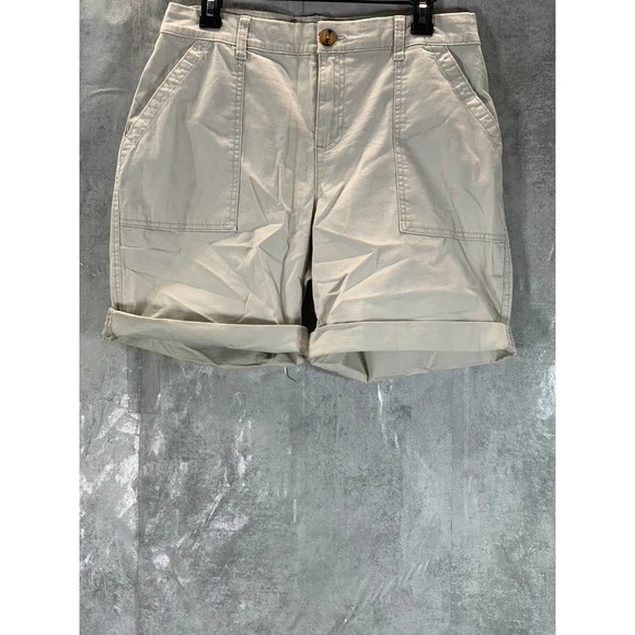 Style & Co. Pants - Style & Co Women's Stone Wall Mid-Rise Roll-Cuff Short Bermuda Shorts SZ 8